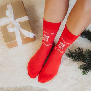 Vánoční ponožky Zvoneček 🎄 bavlnou propletená česká vánoční tradice ❤️ Nachystali jsme je samostatně nebo v dárkových...